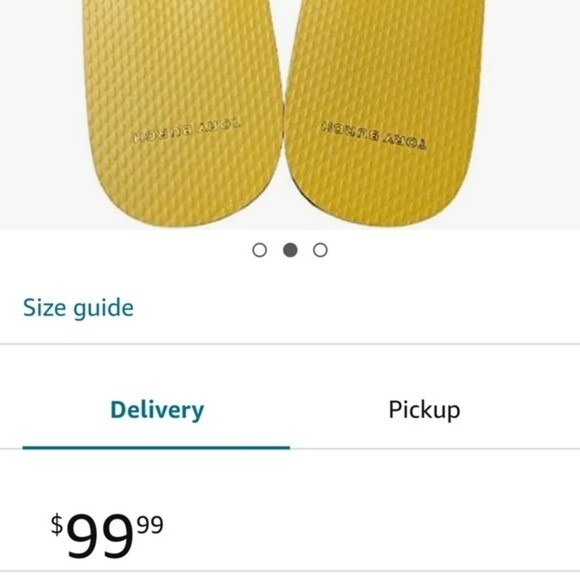 Tory Burch yellow tassels patterns Flip Flops size 7 - Picture 9 of 11